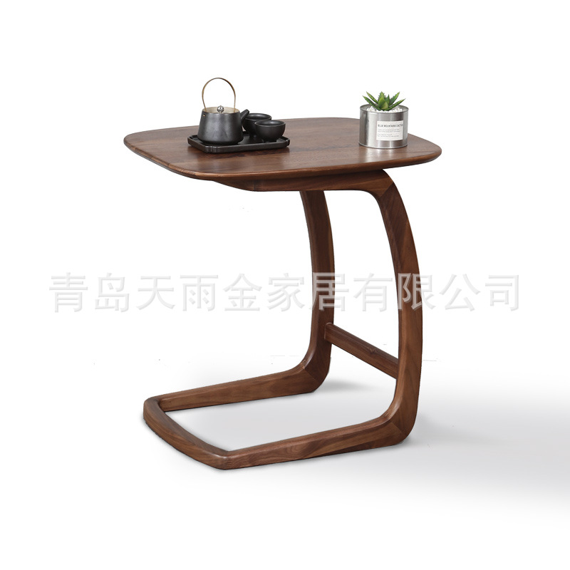 新款包邮 沙发边几 北美进口黑胡桃实木角几床头边几沙发角几拐几|ru