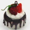 Round cream fruit cake [pink]