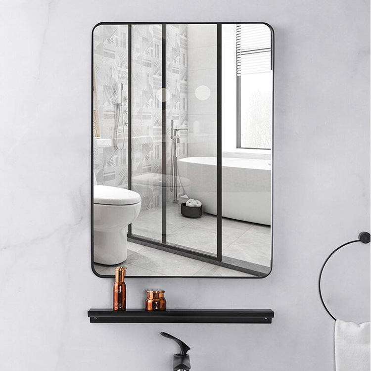 Iron art Frame Bathroom Mirror fillet household TOILET Restroom Wall mounted Mirror suspension Glass mirror