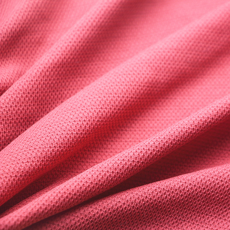 服装鞋材抗静电功能性针织面料全涤导电丝防静电条纹速干网眼布