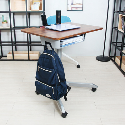 人信气动升降电脑桌站立式移动办公桌懒人笔记本电脑床边桌升降台