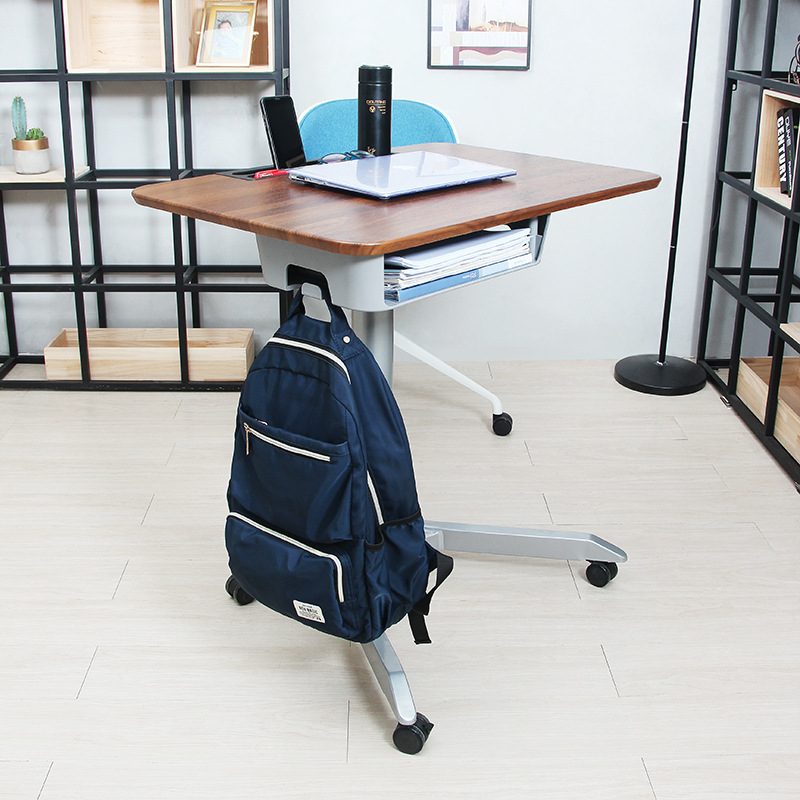 人信气动升降电脑桌站立式移动办公桌懒人笔记本电脑床边桌升降台