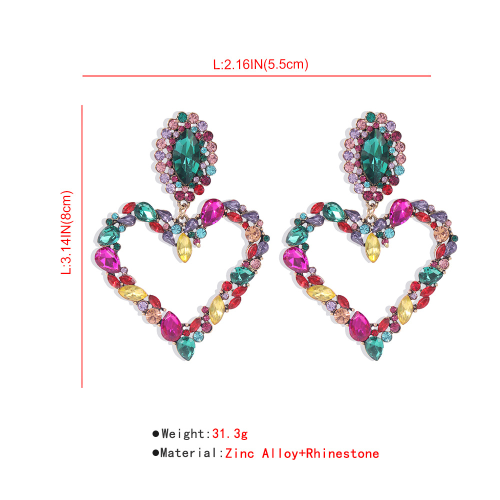Exaggerated Heart Fashion Earrings display picture 13