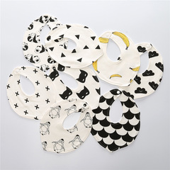 INS Nordic Baby Bibs: Banana, Panda, Penguin Designs — Cute XX-Shape Cloud-Mask Baby Bibs