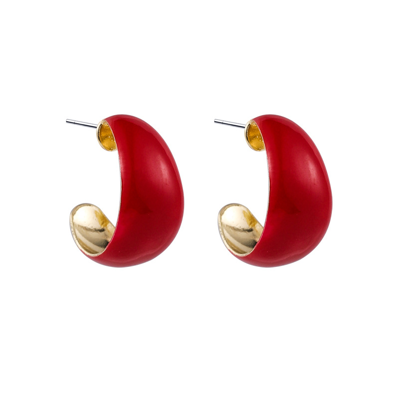 Fashionable Curved Earrings display picture 2