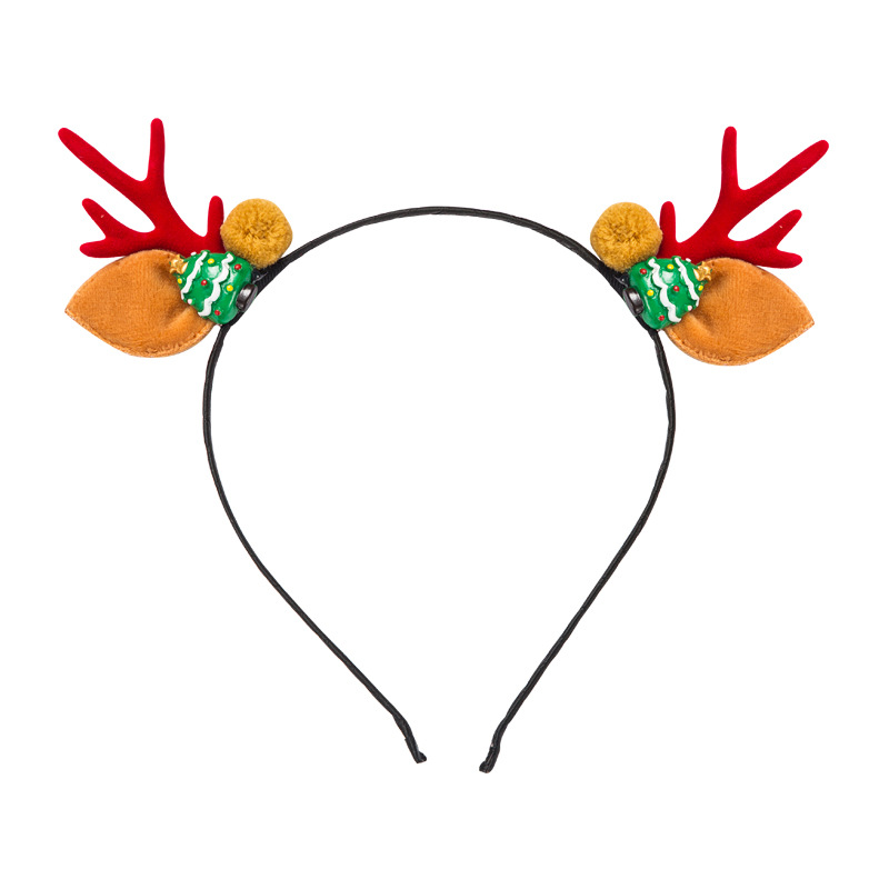 Diadema De Árbol De Astas De Muñeco De Nieve Navideño De Franela display picture 7