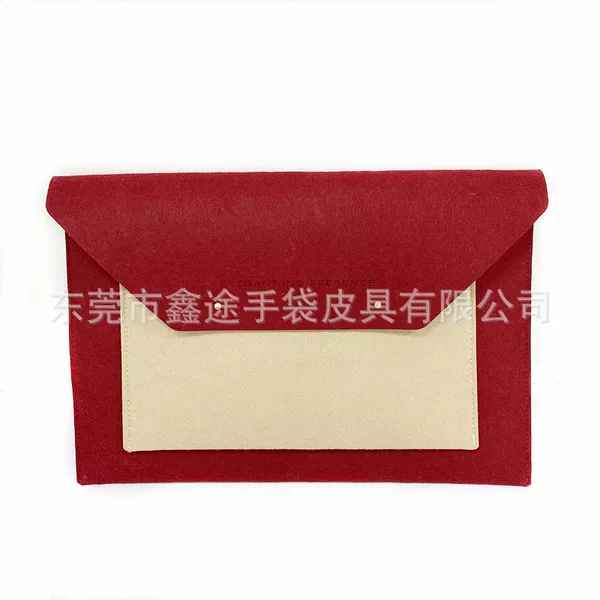 Factory Direct Sales Waterproof Felt Cloth Computer Bag Business Simple Tablet Liner Bag Contrasting Color Computer Protective Cover