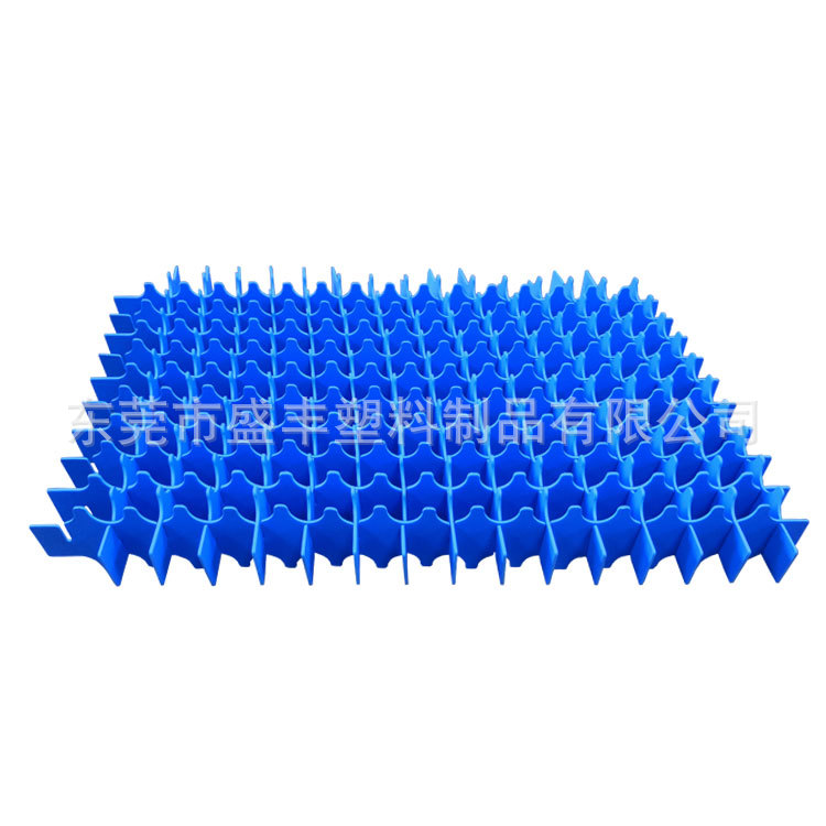 东莞聚丙烯蓝色PP发泡板刀卡格栅周转箱隔片可印刷