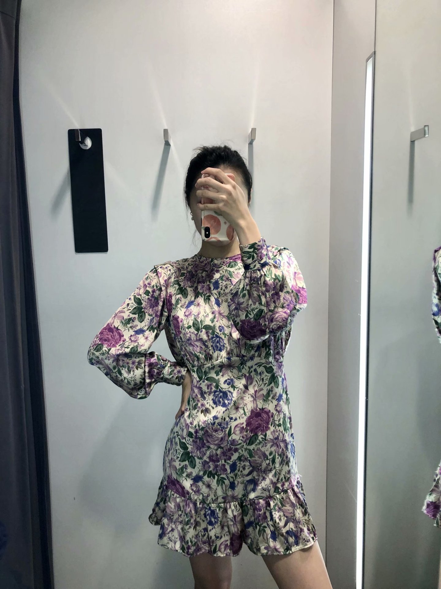 new women s silk satin texture printing dress  NSAM6647