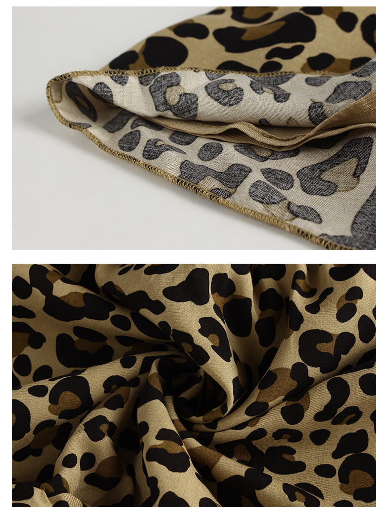 summer one-shoulder dress leopard print elegant skirt NSKA1059