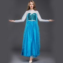 Frozen冰雪奇緣Elsa艾莎公主裙 成人萬圣節cosplay女裝愛莎連衣裙