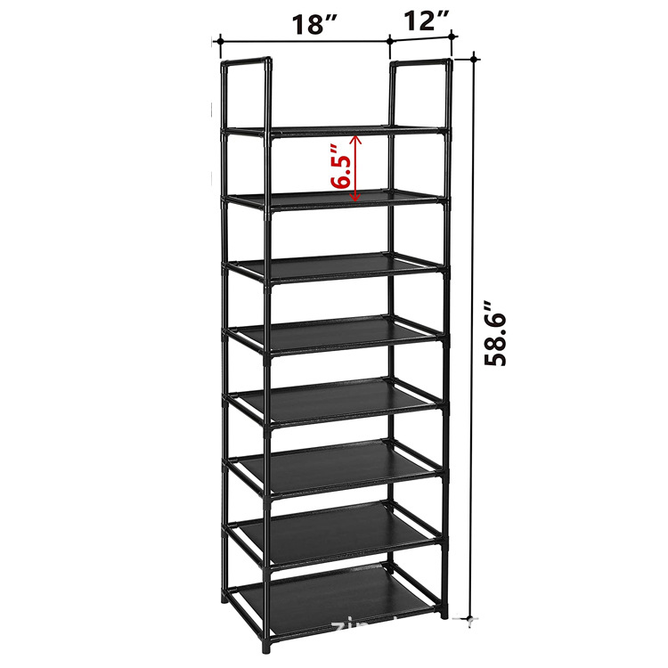 源头工厂跨境专供单列多功能收纳置物架简易多层无纺布简易鞋架