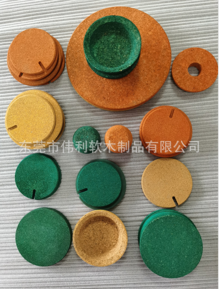 彩色锅垫,彩色水松杯垫,彩色餐垫,彩色软木垫彩色木塞