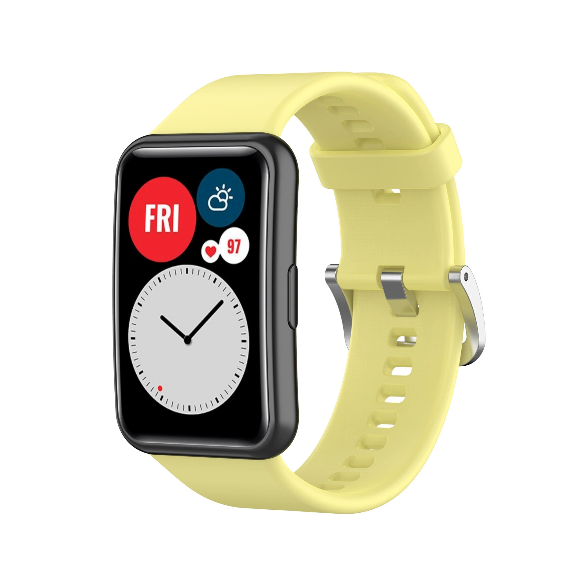 Силиконовый ремешок для часов (Huawei) Watch Fit, силикон медицинского класса, пряжка из нержавеющей стали, 14 цветов