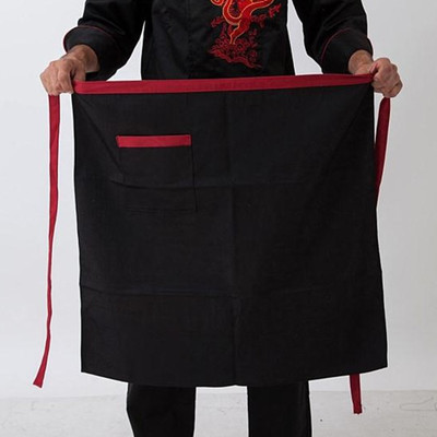 Camarero hombres y mujeres corto delantal negro restaurante del hotel restaurante Occidental cafetería cocina media cintura