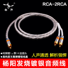 杨阳 发烧RCA一分二音频线莲花转双莲花1分2 RCA转2RCA公母信号线