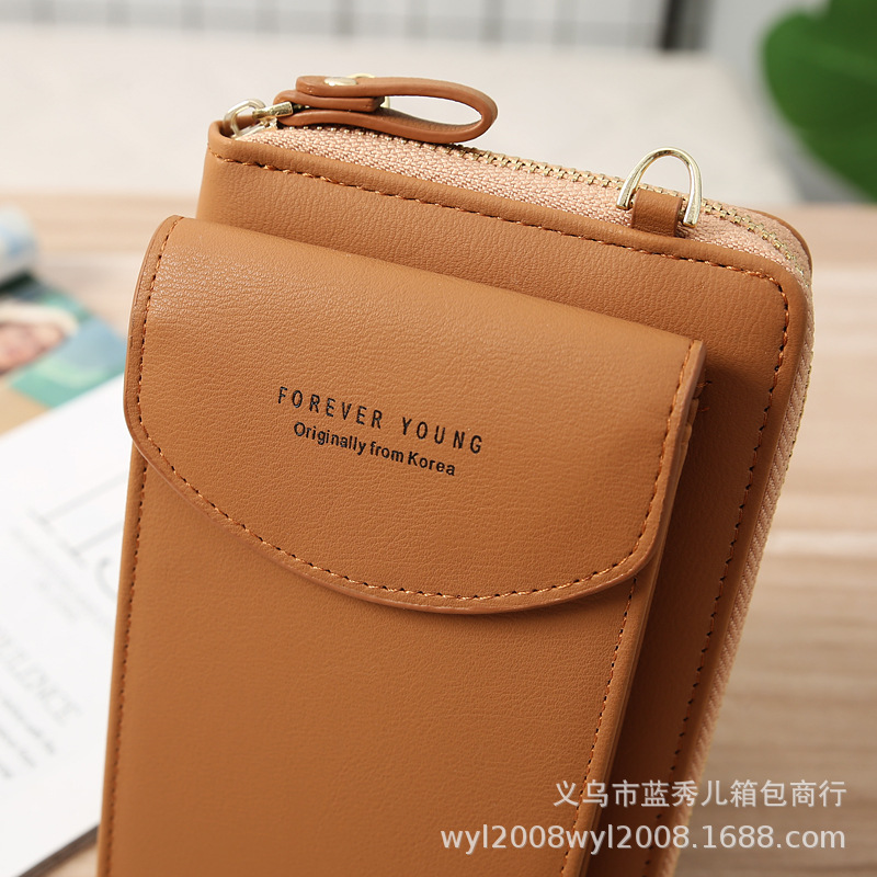Korean Mobile Phone Bag Messenger Bag Pu Shoulder Bag Multi-purpose Coin Purse display picture 4