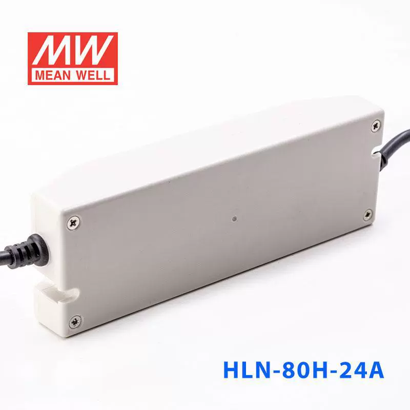 Постоянный ток 80W 24V 3.4A HLN-80H-24A Taiwan Mingwei 80W 24V 3.4A Пластиковый корпус Водонепроницаемая светодиодная мощность с постоянным напряжением+постоянный PFC