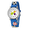 Children's cartoon watch, football plastic cute hair band suitable for men and women, 3D