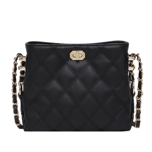 Chain bag for women, diamond crossbody small bag, new Korean style trendy shoulder bag, women's bag, simple and versatile mini mobile phone bag