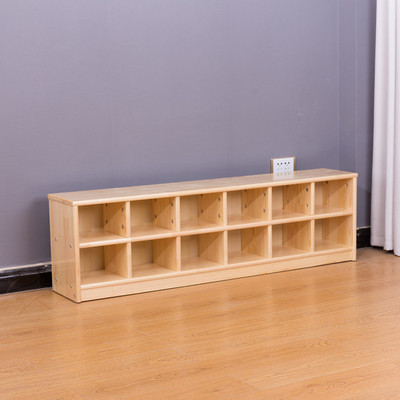 Factory wholesale woodiness Pinus sylvestris Chinese fir Shoe cabinet Children's toys cabinet kindergarten cabinet Shoe cabinet