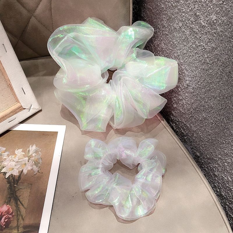 Solid Color Pattern Simple Style Women's Solid Color Gauze Hair Tie