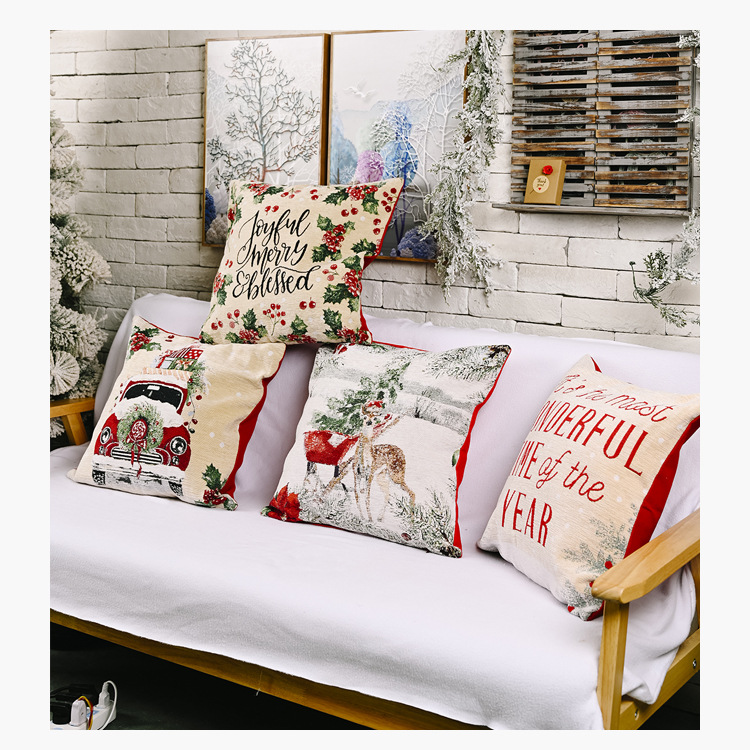 New Christmas Decorations Imitation Knitted Pillowcase Wholesale display picture 11