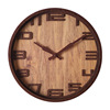 Wholesale imitation wood grain hanging clock 12 -inch European simplicity plastic retro creative clock living room quiet watch