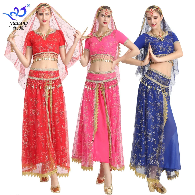 Костюм для танца живота сценический костюм платье Платье Экзотический костюм индийский фестиваль танцевальный костюм