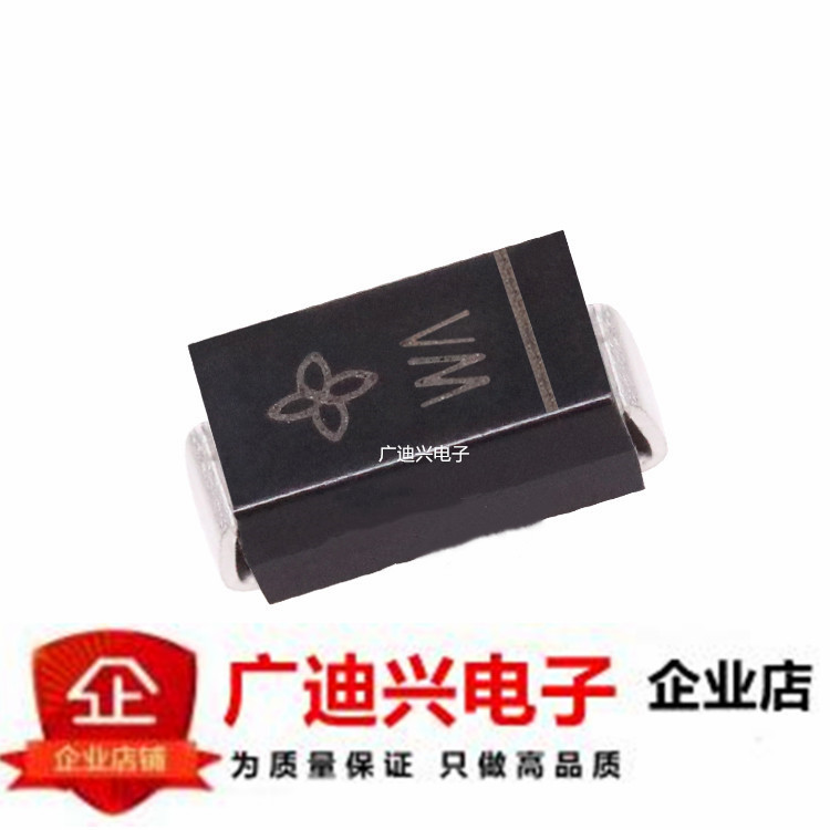 贴片TVS管SMAJ150A DO-214AC 丝印VM 150V单向 SMA瞬态抑制二极管