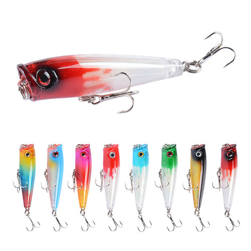 Luya bait 8 colors water surface wave lying bait 6.5cm/6.6g inner laser bionic bait fake bait plastic hard bait