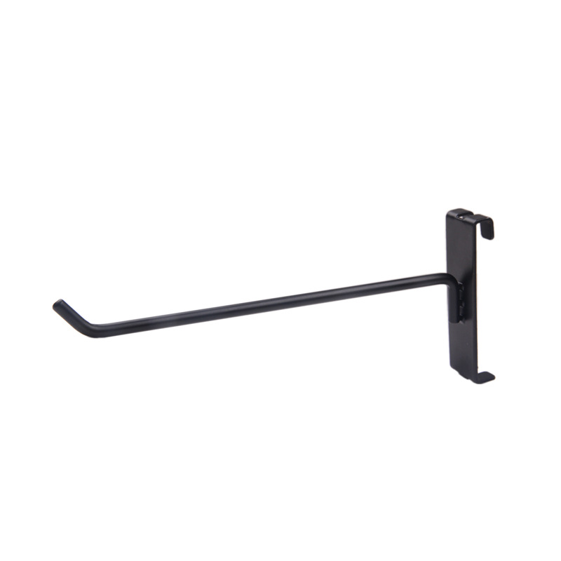 Easy to show Manufactor wholesale Metal Iron Hanging black Spray paint Single line Hanging supermarket Exhibition Hooks