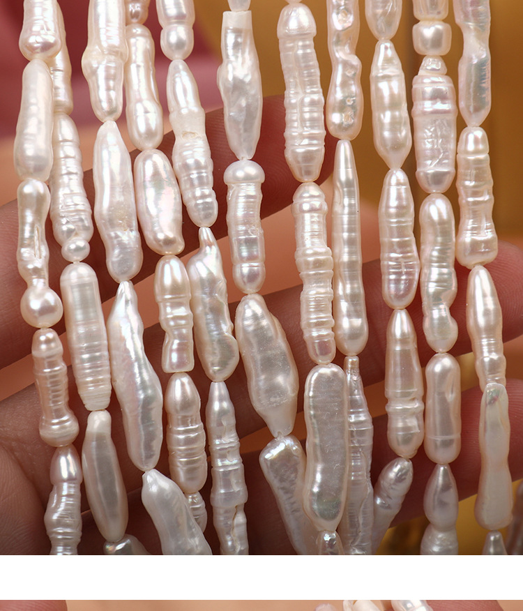 19g Weight Necklace Classification 1 Piece Quantity Daily Occasion Natural Freshwater Pearl Material Geometric Pattern Beaded Design Fashion Style Fashion Geometric Natural Freshwater Pearl Beaded Necklace 1 Piece 4