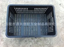 加厚大号水果箩黑色周转筐果蔬出口外贸收纳运输箱透气堆叠超市萝