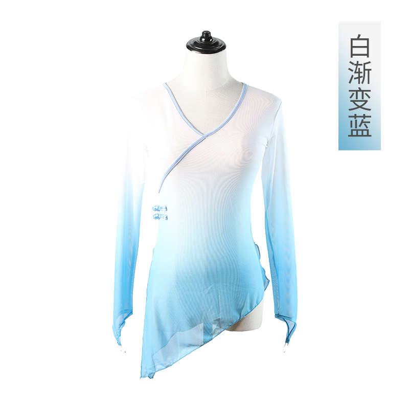 Chino clásico práctica ropa gasa Ropa Étnica danza cuerpo rima superior ballet danza maestra cuerpo Yoga malla verano