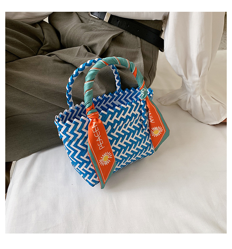 342g Weight Weave Fashion Element Open Closure Type Top Handle Strap Type Handbag Bags Type Street Occasion Straw Material Women's Backpack Backpack Color Block Pattern All Seasons Season Women'S Gender Vintage Style, Classic Style Style Square Shape Women's Straw Color Block Vintage Style Classic Style Weave Square Open Handbag