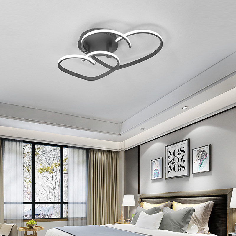 北欧LED吸顶灯现代简约餐厅吸顶灯爱心吸顶灯卧室客厅创意灯具