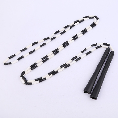 Manufacturer wholesale children primary school students bamboo joint skipping rope adult pattern kindergarten standard plastic hundred joints bead joint skipping rope 