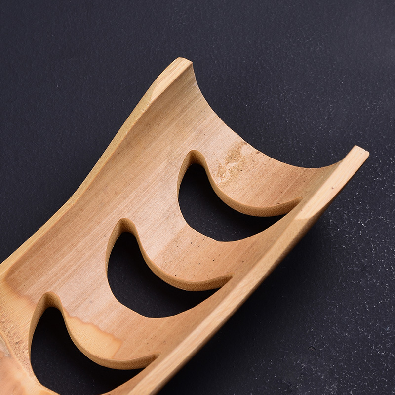 Taza de té titular accesorios de bambú juego de té de Kung Fu ceremonia del té juego de té cero juego de almacenamiento de madera maciza drenaje juego de té accesorios ganar artesanía