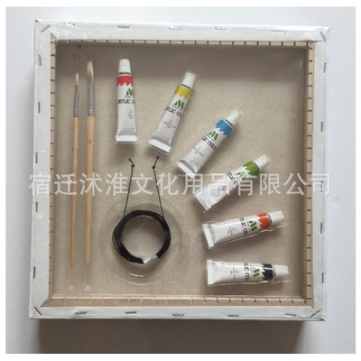 廠家定制純棉布數字油畫框油畫框練習套裝帶圖畫框 可定制