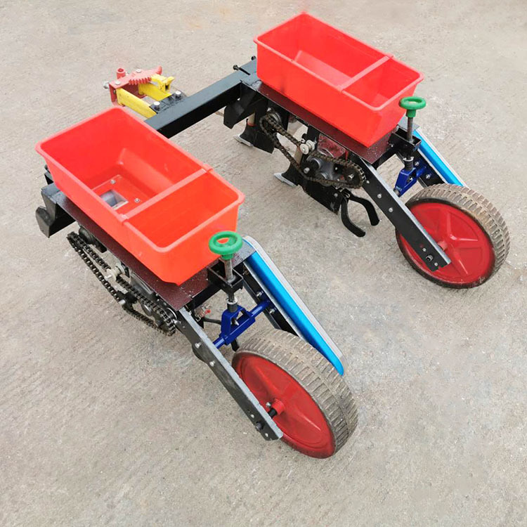 手扶2行玉米精播机 单行黄豆播种机免耕种玉米机山地丘陵播种机