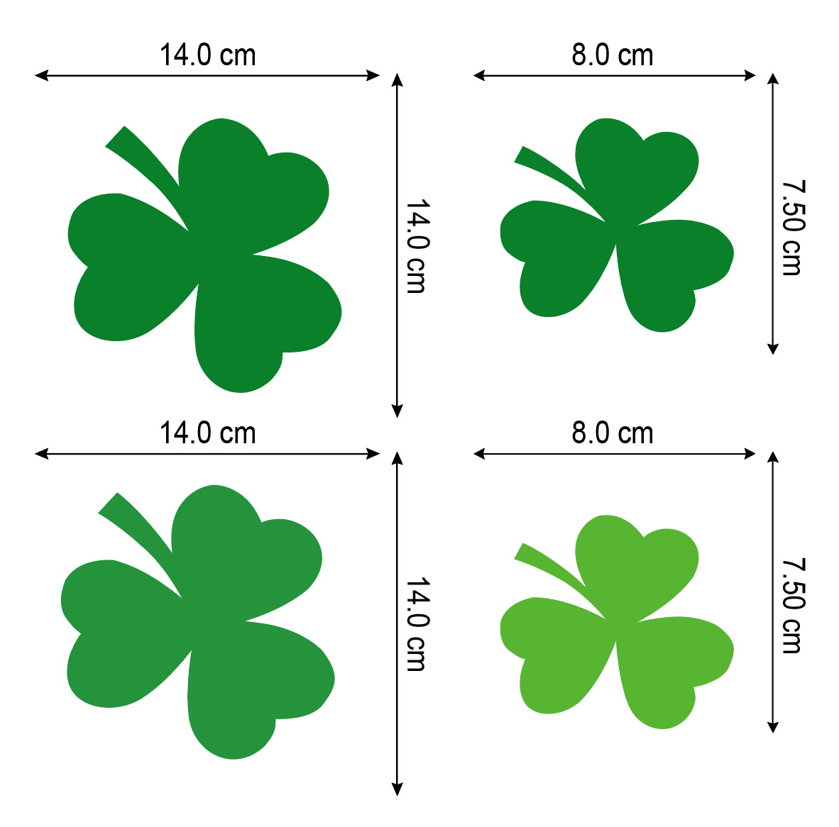 Casual Four Leaf Clover PVC Wall Sticker Wall Art display picture 6