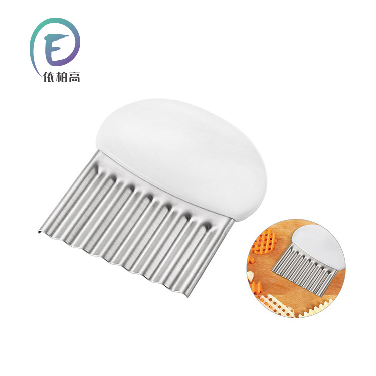 不鏽鋼波浪切薯器創意土豆片波浪刀薯條切條器切菜器廚房小工具