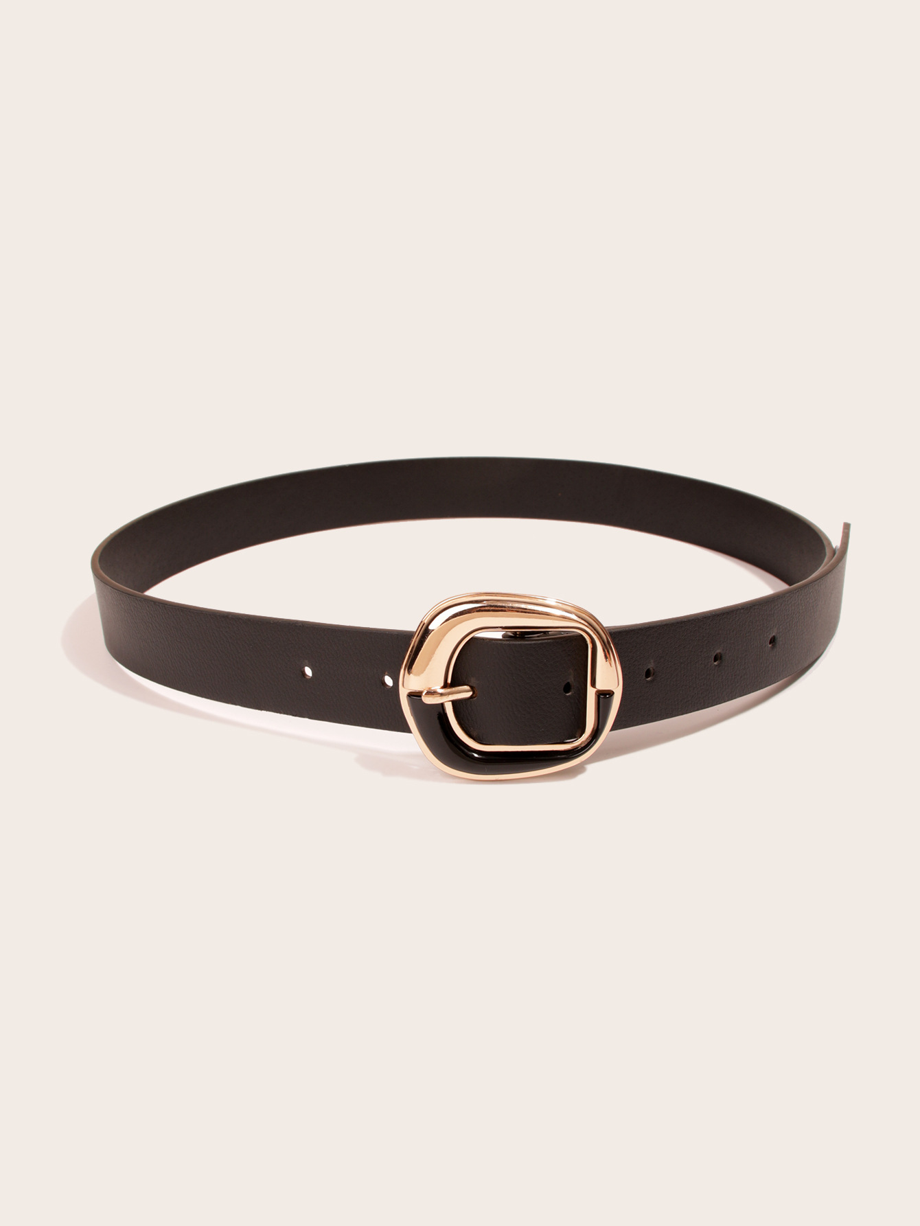 Fashion Solid Color Imitation Leather Alloy Spray Paint Women's Leather Belts 1 Piece display picture 2