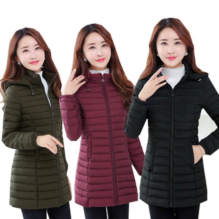 18 осенне-зимняя новая хлопковая одежда, Женская хлопковая одежда средней длины, больших размеров