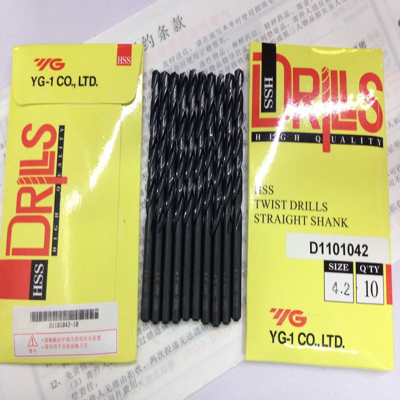 韩国养志园YG直柄麻花钻头 HSS高速钢钻头1MM-2/3.2 4 5 6/8-13MM