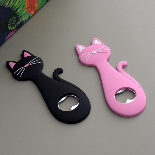 Personalized cartoon beer bottle opener, creative refrigerator magnet, wine bottle opener, wine opener, cute cat shape