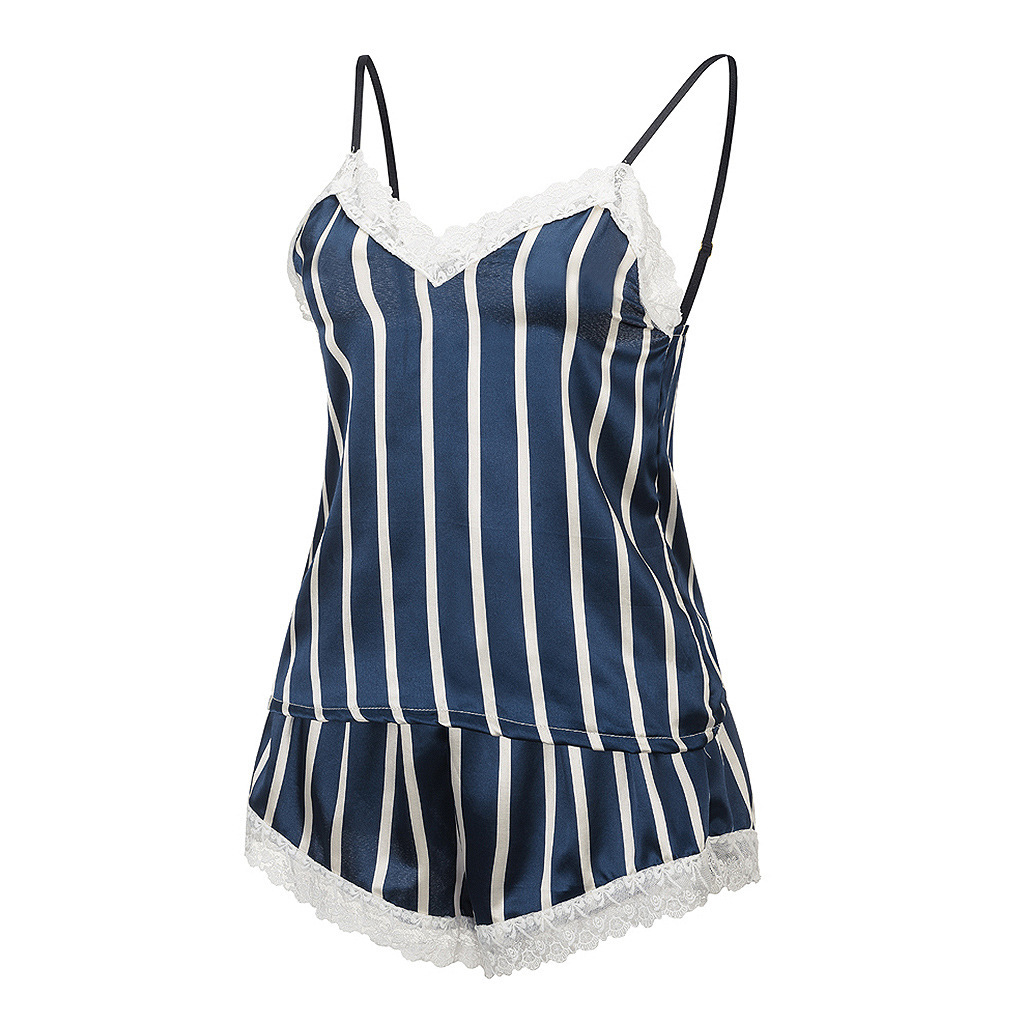 Nuovo set divertente con pantaloncini a righe e bretelle da donna_voghion.com