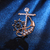 Men's fashionable navy brooch, pin, jacket, accessories, European style