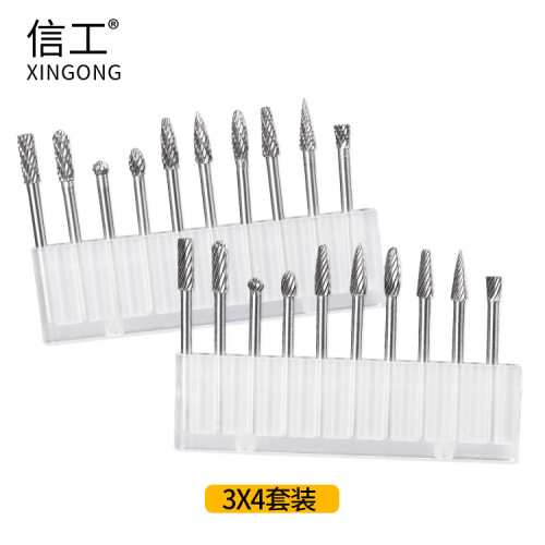 Carbide rotary file set 3*3 tungsten steel milling cutter 3*4 3*5 3*6 metal grinding head